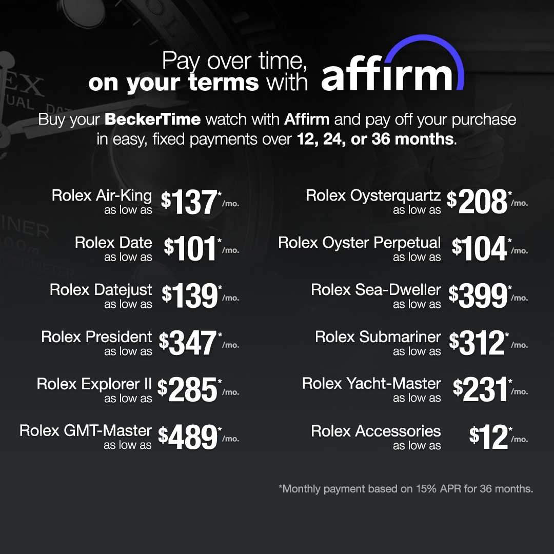 Financing Available with Affirm