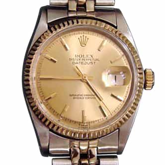 Mens Rolex Two-Tone 14K/SS Datejust Champagne  1601 (SKU 1003804MT)