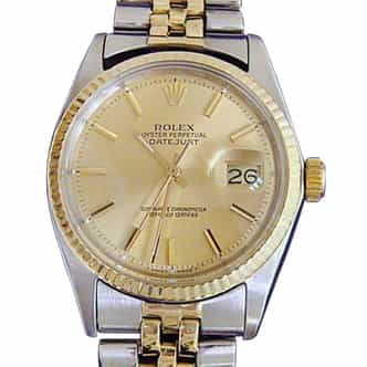 Mens Rolex Two-Tone 14K/SS Datejust Champagne  1601 (SKU 1645388MT)