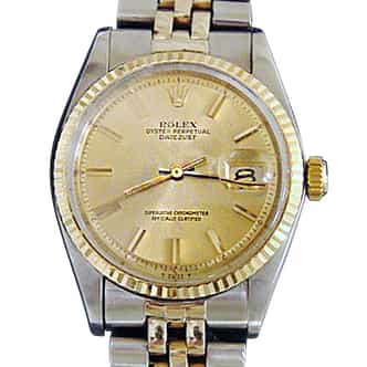 Mens Rolex Two-Tone 14K/SS Datejust Champagne  1601 (SKU 3560076MT)