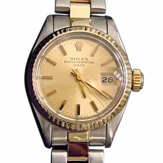 Ladies Rolex Two-Tone Date Champagne  6917 (SKU 6576237MT)