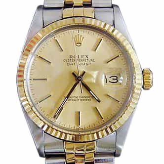 Mens Rolex Two-Tone 18K/SS Datejust Champagne  16013 (SKU 8209165BCMT)