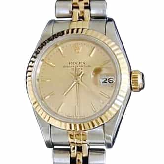 Ladies Rolex Two-Tone 18K/SS Date Champagne 69173 (SKU 8614948MT)