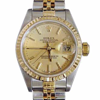 Ladies Rolex Two-Tone 18K/SS Datejust Gold Tapestry  79173 (SKU P113710MT)