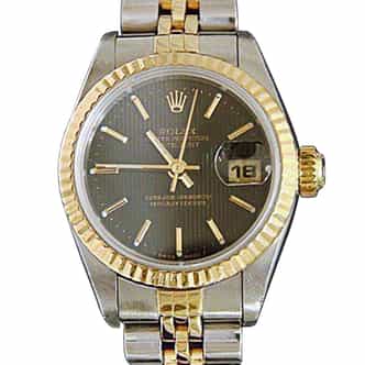 Ladies Rolex Two-Tone 18K/SS Datejust Black  69173 (SKU R367256MT)