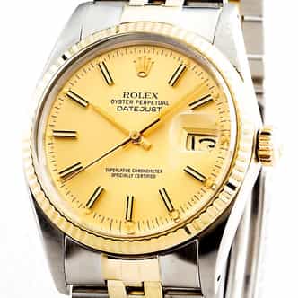 Mens Rolex Two-Tone 18K/SS Datejust Champagne 16013 (SKU 16013C11BCMT)