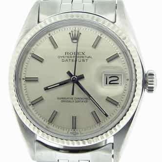 Mens Rolex Stainless Steel Datejust Silver 1601 (SKU 5278879BCMT)