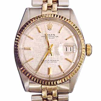Mens Rolex Two-Tone 14K/SS Datejust Silver  1601 (SKU 5701111BCMT)