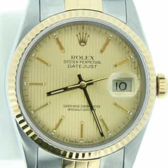 Mens Rolex Two-Tone 18K/SS Datejust Champagne 16013 (SKU DJ8269BMT)