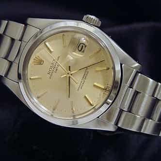 Mens Rolex Stainless Steel Date Champagne  1500 (SKU 5694907MT)