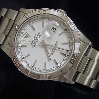 Mens Rolex Stainless Steel Datejust Turn-O-Graph White 16264 (SKU Y154043MT)