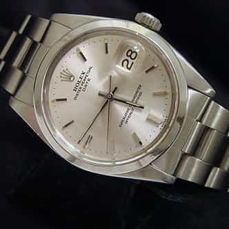 Mens Rolex Stainless Steel Date Silver  1500 (SKU 1438482DMT)