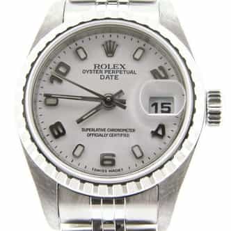 Ladies Rolex Stainless Steel Date White Arabic 79240 (SKU y263216NMT)