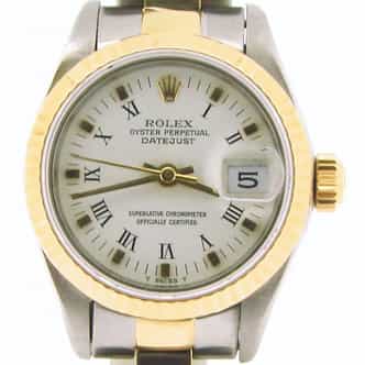 Ladies Rolex Two-Tone Datejust White Roman 69173 (SKU 8346383NMT)