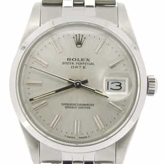 Mens Rolex Stainless Steel Date Silver  15000 (SKU 853830NMT)