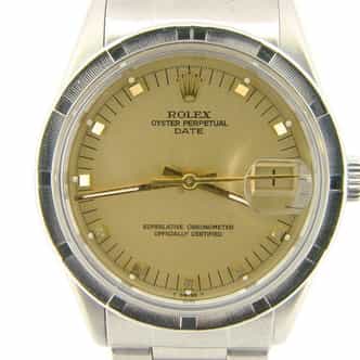 Mens Rolex Stainless Steel Date Champagne  15010 (SKU 7249840NMT)