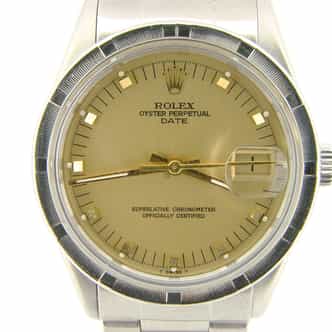 Mens Rolex Stainless Steel Date Champagne  15010 (SKU 7249840NMT)