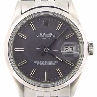 Mens Rolex Stainless Steel Date Gray Slate 15000 (SKU 7192206NNMT)