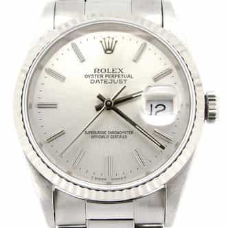 Mens Rolex Stainless Steel Datejust Silver  16234 (SKU S529654NMT)