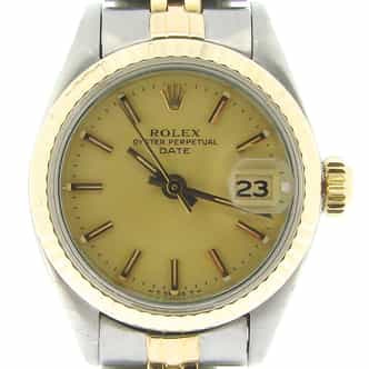Ladies Rolex Two-Tone 14K/SS Date Champagne  6917 (SKU 7556021NMT)