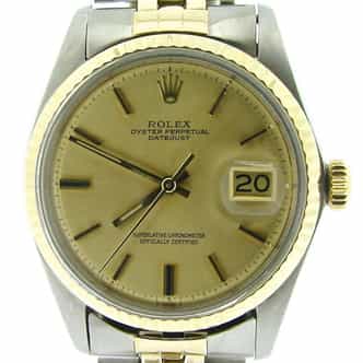 Mens Rolex Two-Tone 14K/SS Datejust Champagne  1601 (SKU 5243294NMT)