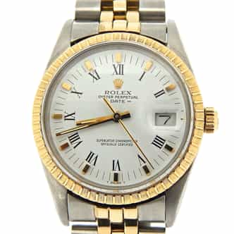 Mens Rolex Two-Tone Date White  15053 (SKU 8692537NMT)