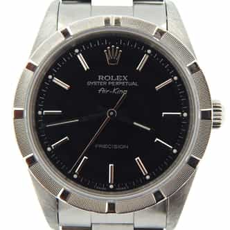 Mens Rolex Stainless Steel Air-King Black  14010 (SKU S631826NCMT)