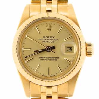 Ladies Rolex 18K Yellow Gold Datejust Champagne 6917 (SKU 5509493NMT)