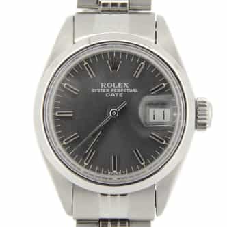 Ladies Rolex Stainless Steel Date Gray Slate  6916 (SKU 3939488NMT)