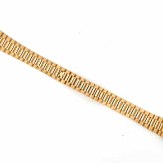 Ladies Aftermarket Yellow Gold 13mm Presidential Style Band for 26mm Rolex Models (SKU AFTL18KYGPBN)
