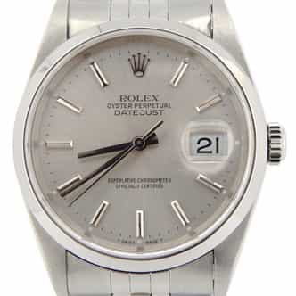 Mens Rolex Stainless Steel Datejust Silver 16200 (SKU D477473NMT)