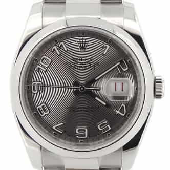 Mens Rolex Stainless Steel Datejust Silver Arabic 116200 (SKU M202537NMT)