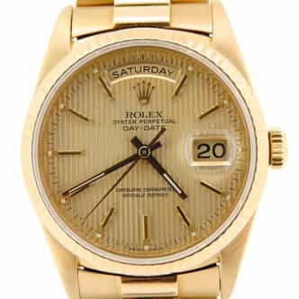 Mens Rolex 18K Gold Day-Date President Champagne  18238 (SKU W120442NMT)