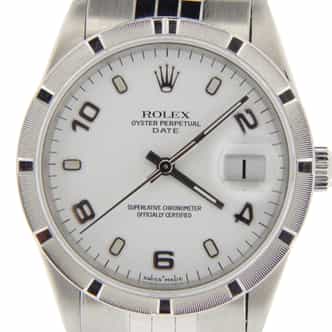 Mens Rolex Stainless Steel Date White Arabic 15210 (SKU X597399NJUBMT)