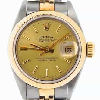 Ladies Rolex Two-Tone Datejust Champagne  69173 (SKU L897614NJUBMT)