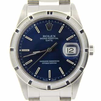 Mens Rolex Stainless Steel Date Blue  15210 (SKU Y824704NDMT)