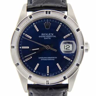 Mens Rolex Stainless Steel Date Blue  15210 (SKU Y824704NBLKMT)