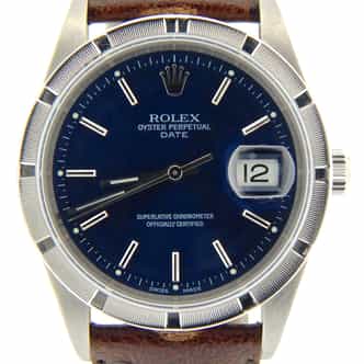 Mens Rolex Stainless Steel Date Blue  15210 (SKU Y824704NBRNMT)