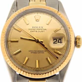 Mens Rolex Two-Tone 14K/SS Datejust Champagne 1601 (SKU 2472145MT)