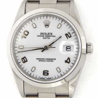 Mens Rolex Stainless Steel Date White Arabic 15200 (SKU T847739MT)