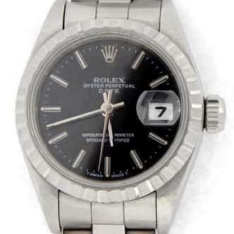 Ladies Rolex Stainless Steel Date Black  69240 (SKU W6822010MT)