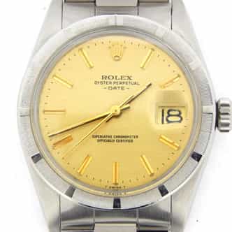Mens Vintage Rolex Stainless Steel Date Watch 1501 with Gold Linen Dial (SKU 5589245MT)