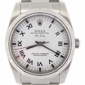 Mens Rolex Stainless Steel Air-King White Roman 114210 (SKU M277494NMT)