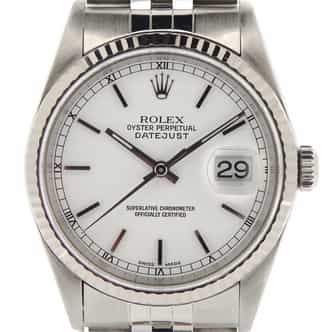 Mens Rolex Stainless Steel Datejust White  16234 (SKU U382324MT)