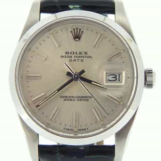 Mens Rolex Stainless Steel Date Silver  15000 (SKU 7327722NBLKMT)