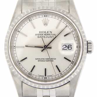 Mens Rolex Stainless Steel Datejust Silver  16220 (SKU A276024NDMT)