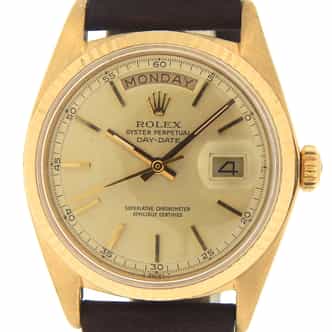 Mens Rolex 18K Gold Day-Date Watch Gold Champagne Dial 1803 (SKU 3543578MT)
