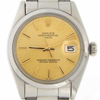 Mens Rolex Stainless Steel Date 1500 Watch with Gold Champagne Dial (SKU 3813888MT)