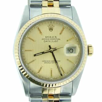 Mens Rolex Two-Tone 18K/SS Datejust Champagne 16013 (SKU DJ8269BMT)