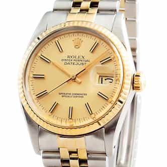 Mens Rolex Two-Tone 18K/SS Datejust Champagne 16013 (SKU 16013C11BCMT)